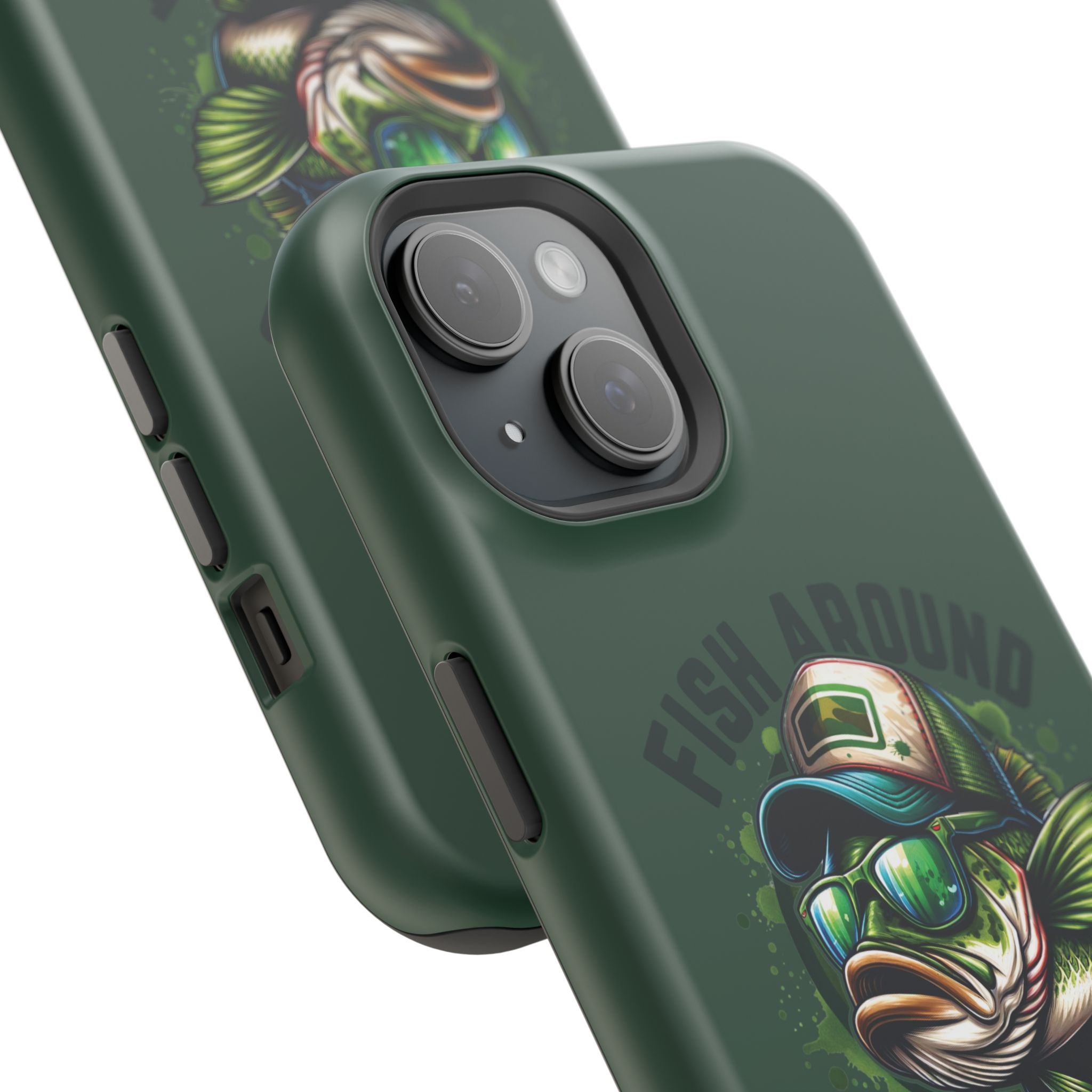 Fishing Phone Case — "Fish Around and Find Out" Magnetic Impact-Resistant Cover