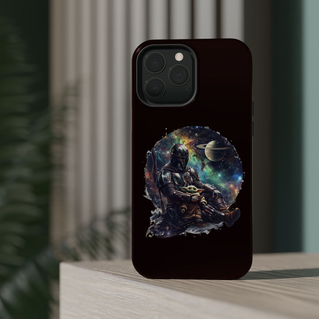 Space Mandalorian Phone Case — Magnetic Impact-Resistant Baby Yoda Design