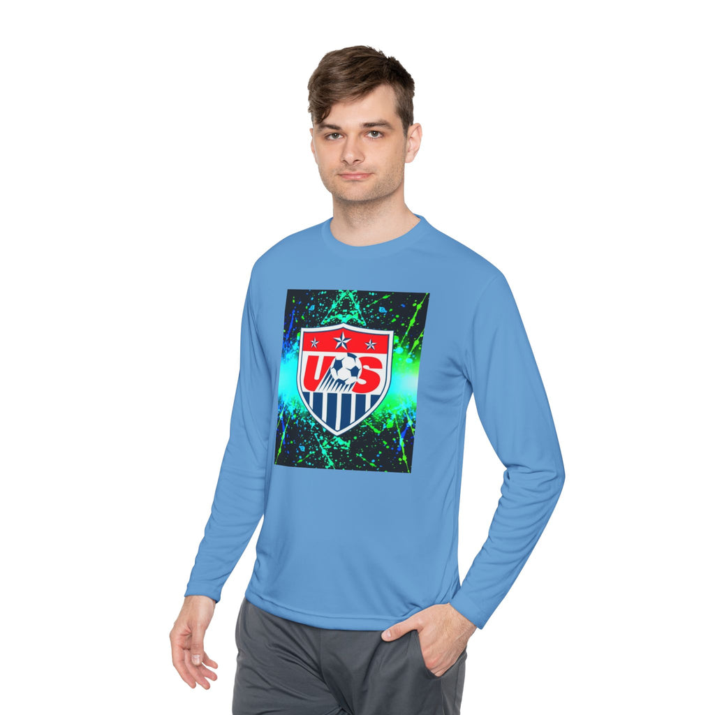 USA Soccer Crest Long Sleeve Tee — Neon Splash