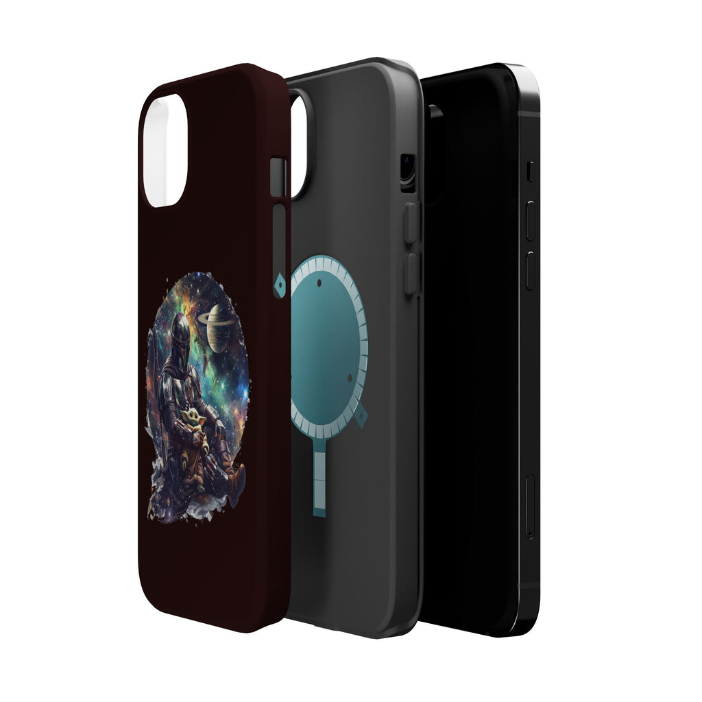 Space Mandalorian Phone Case — Magnetic Impact-Resistant Baby Yoda Design
