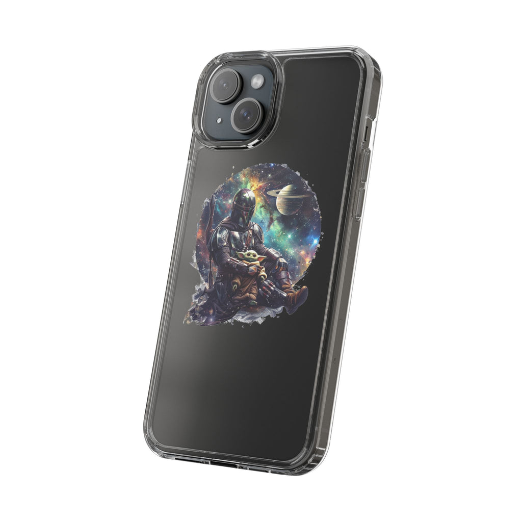 Clear Phone Case — Mandalorian & Grogu Space Art Clear Case