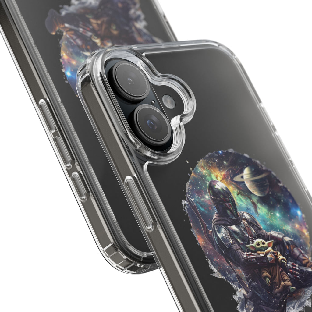Clear Phone Case — Mandalorian & Grogu Space Art Clear Case
