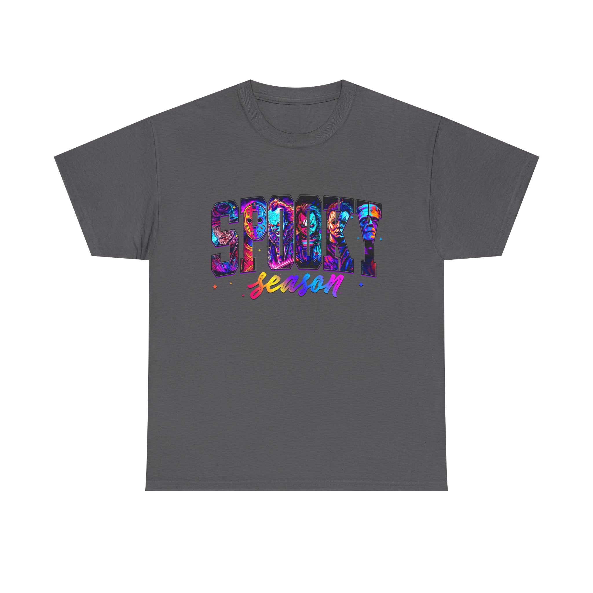 Spooky Season Graphic Tee — Colorful Halloween Shirt