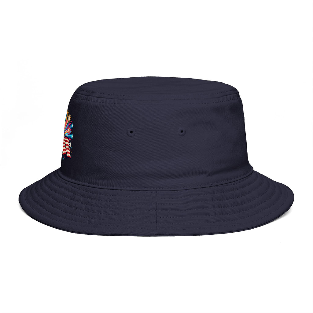 Patriotic Fireworks Bucket Hat – American Flag Celebration Hat