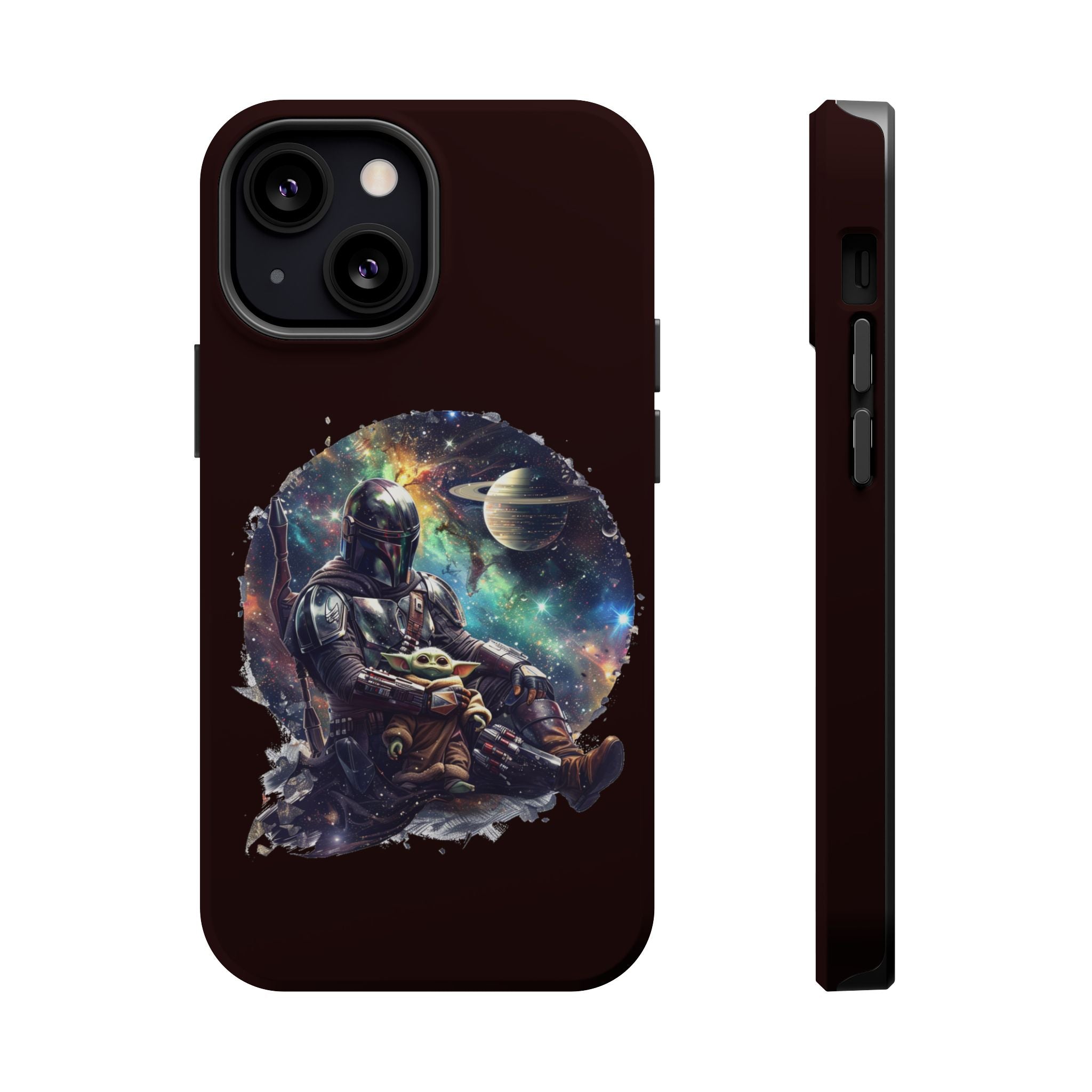 Space Mandalorian Phone Case — Magnetic Impact-Resistant Baby Yoda Design