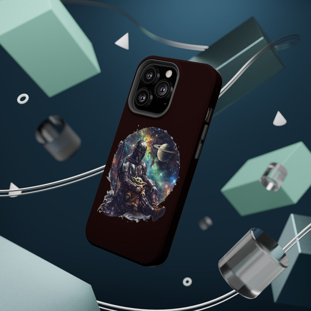 Space Mandalorian Phone Case — Magnetic Impact-Resistant Baby Yoda Design