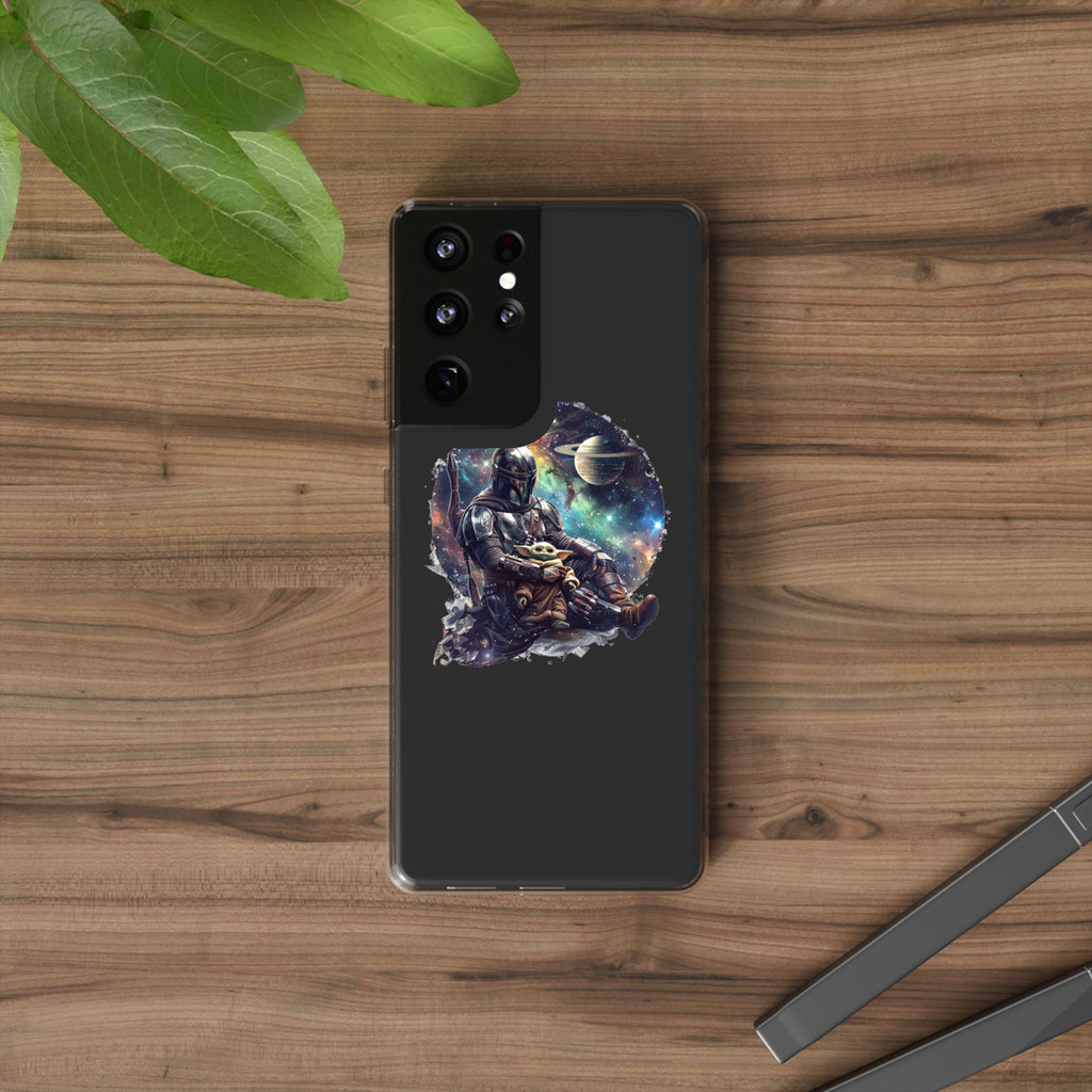 Clear Phone Case — Mandalorian & Grogu Space Art Clear Case