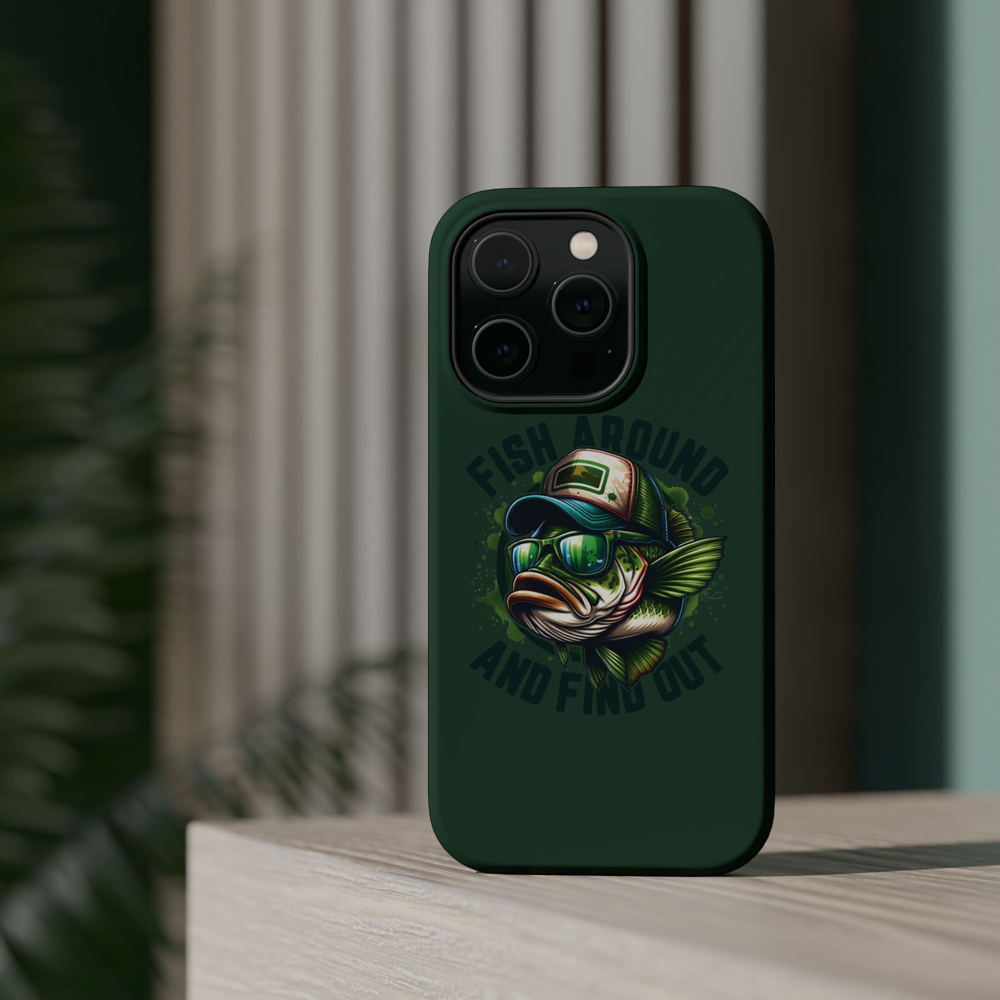 Fishing Phone Case — "Fish Around and Find Out" Magnetic Impact-Resistant Cover
