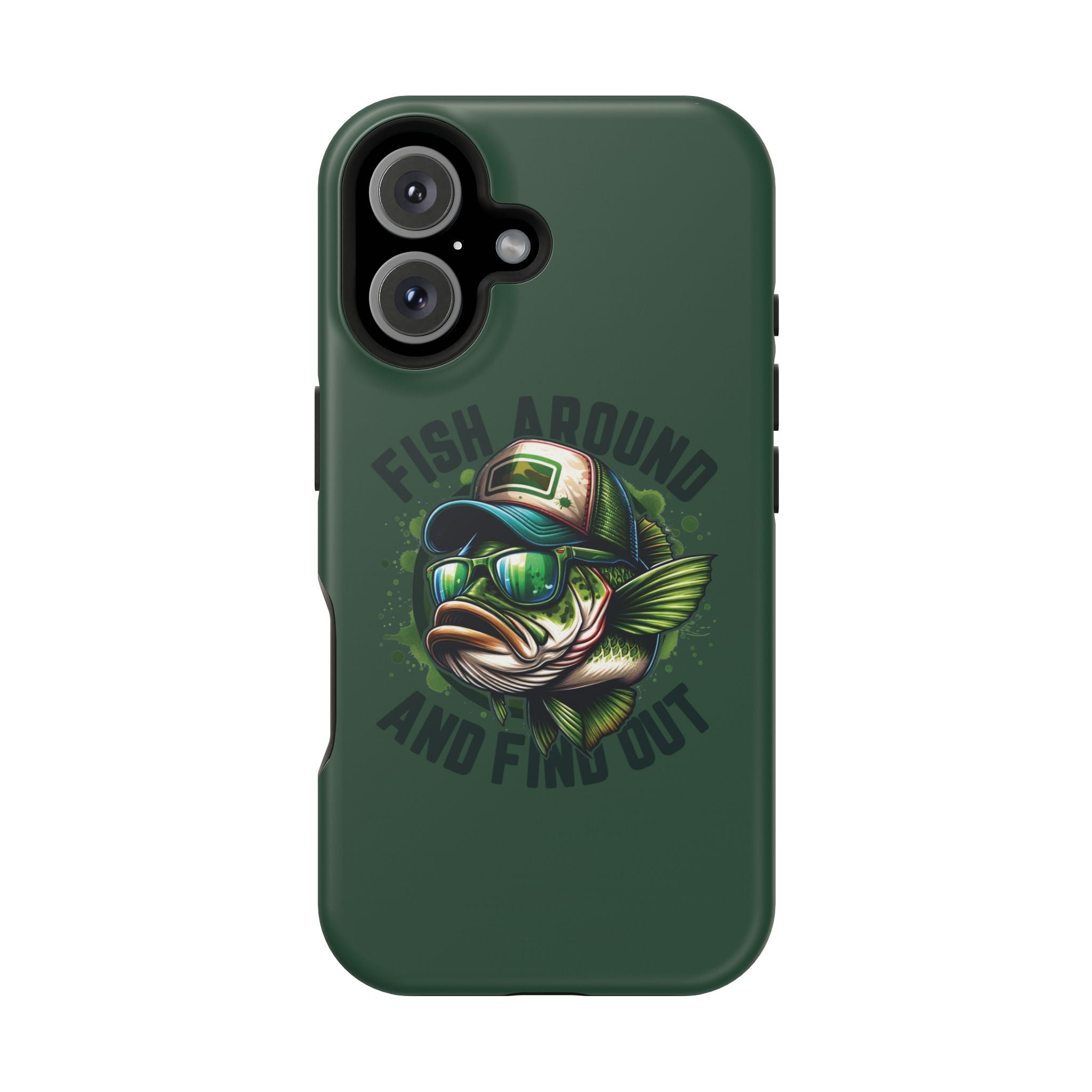 Fishing Phone Case — "Fish Around and Find Out" Magnetic Impact-Resistant Cover