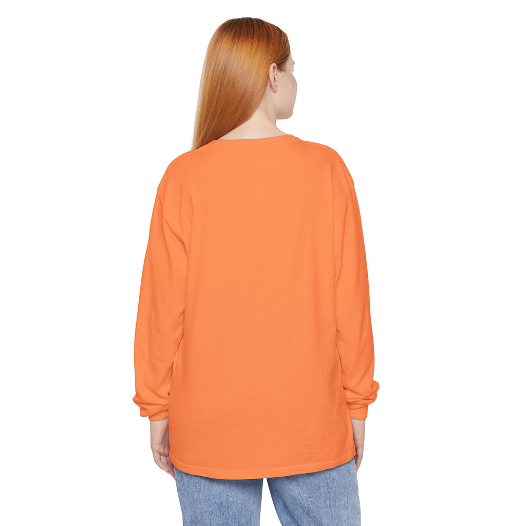 Halloween Coffee Long Sleeve Tee — "Freshly Boo'd Coffee, Scream & Sugar"