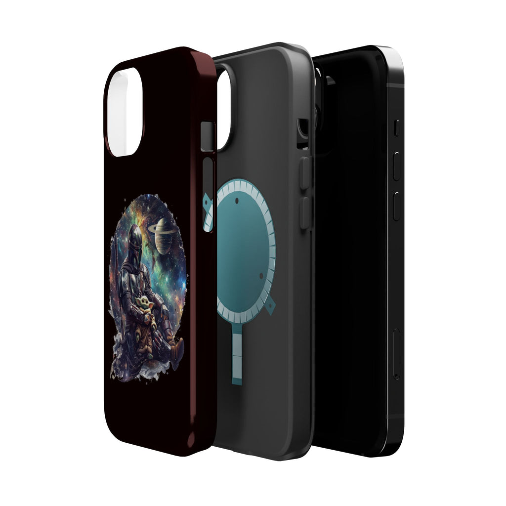 Space Mandalorian Phone Case — Magnetic Impact-Resistant Baby Yoda Design