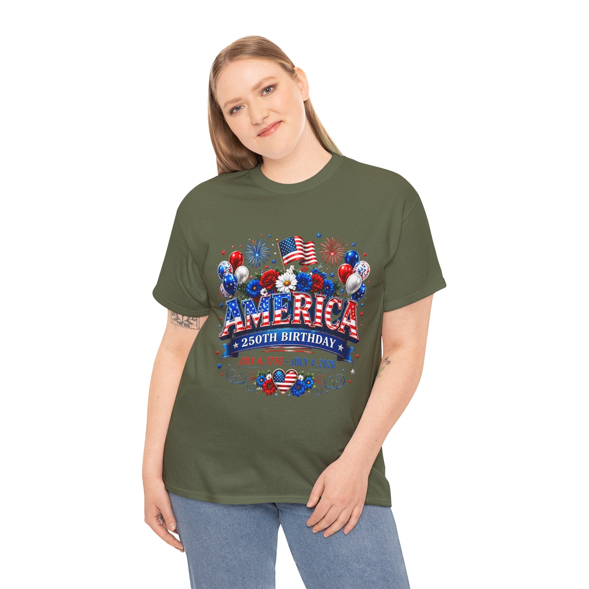 America 250th Birthday T-Shirt — July 4th 1776–2026 Patriotic Tee