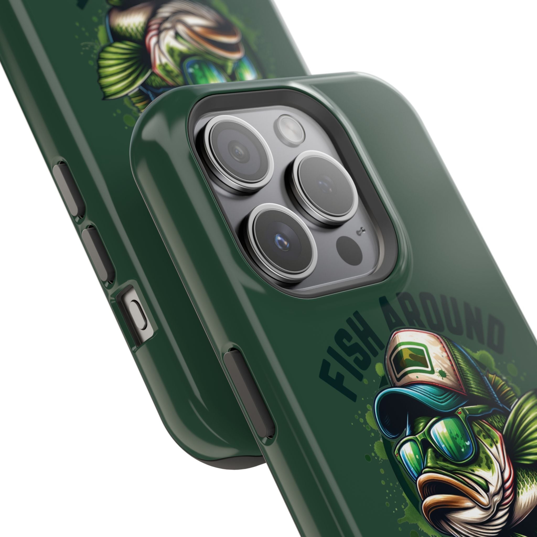 Fishing Phone Case — "Fish Around and Find Out" Magnetic Impact-Resistant Cover