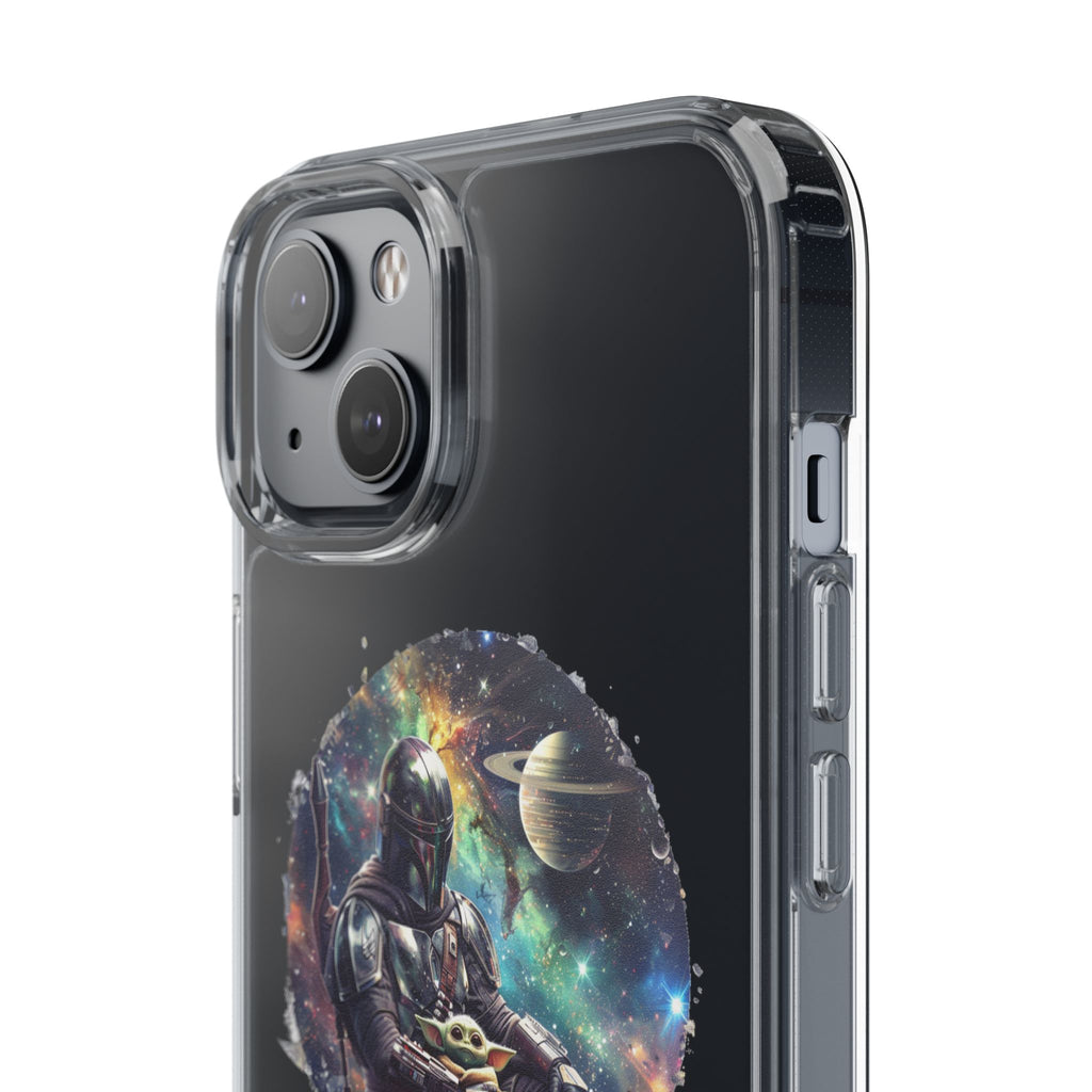 Clear Phone Case — Mandalorian & Grogu Space Art Clear Case
