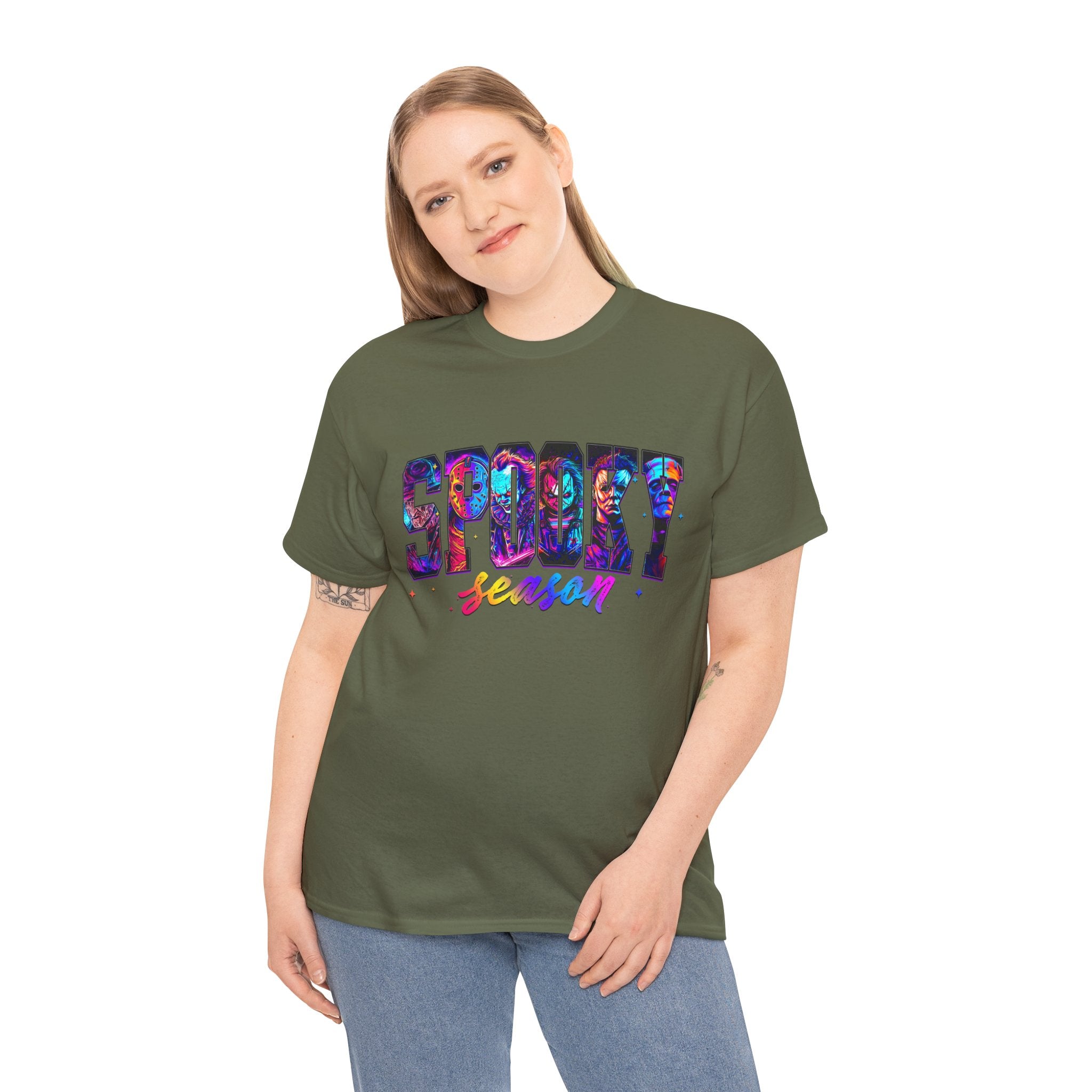 Spooky Season Graphic Tee — Colorful Halloween Shirt