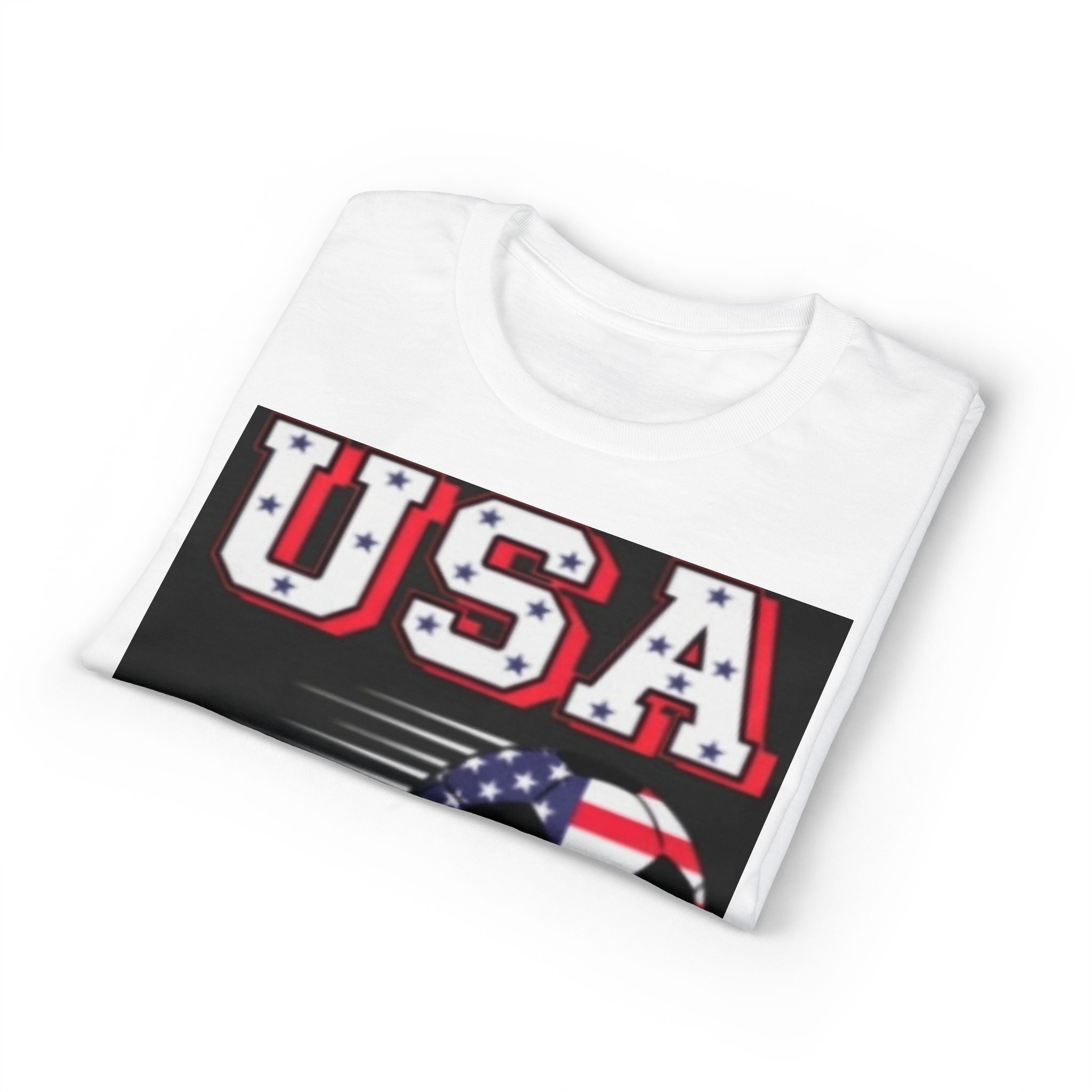 USA Soccer 2026 T-Shirt — American Flag Soccer Ball World Cup Tee