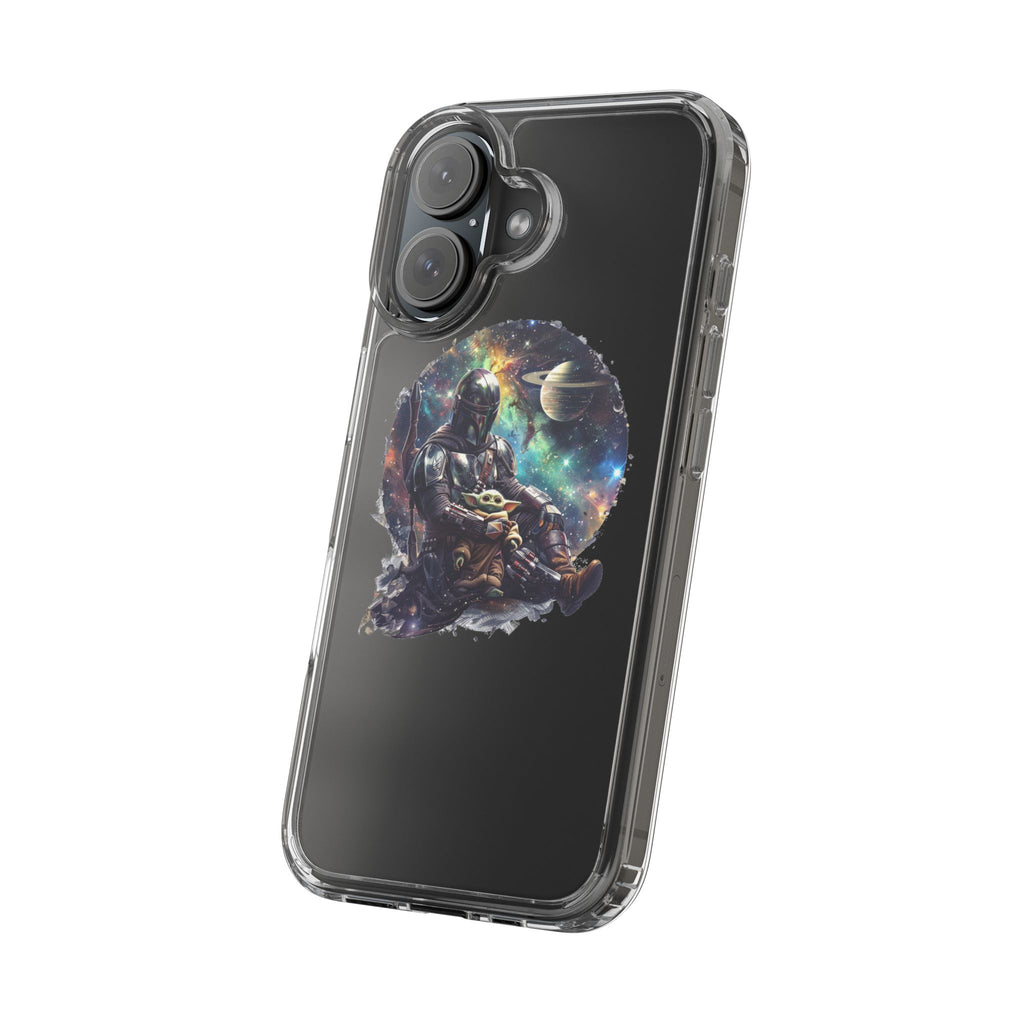 Clear Phone Case — Mandalorian & Grogu Space Art Clear Case