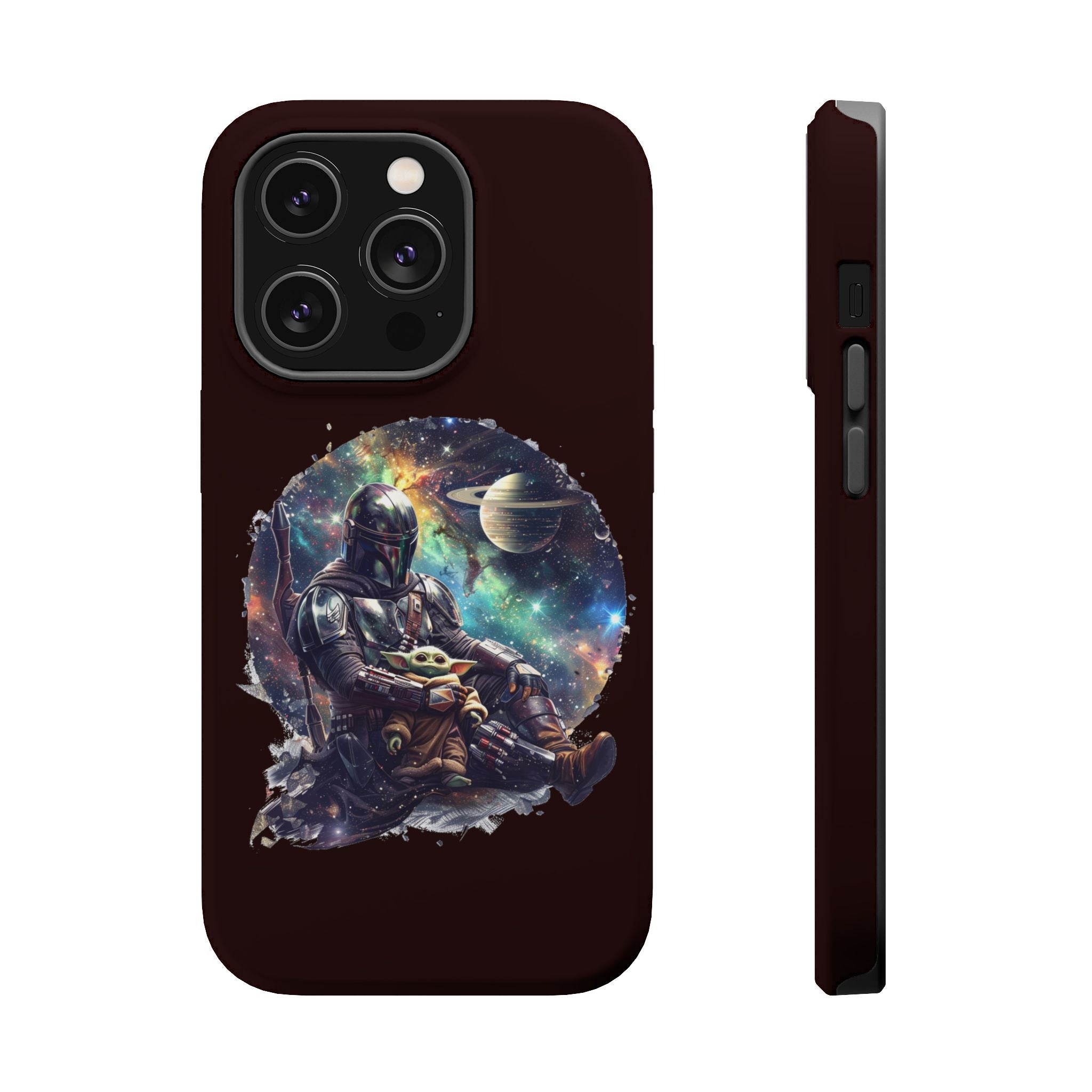 Space Mandalorian Phone Case — Magnetic Impact-Resistant Baby Yoda Design
