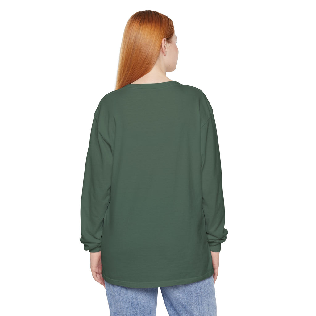 Halloween Coffee Long Sleeve Tee — "Freshly Boo'd Coffee, Scream & Sugar"