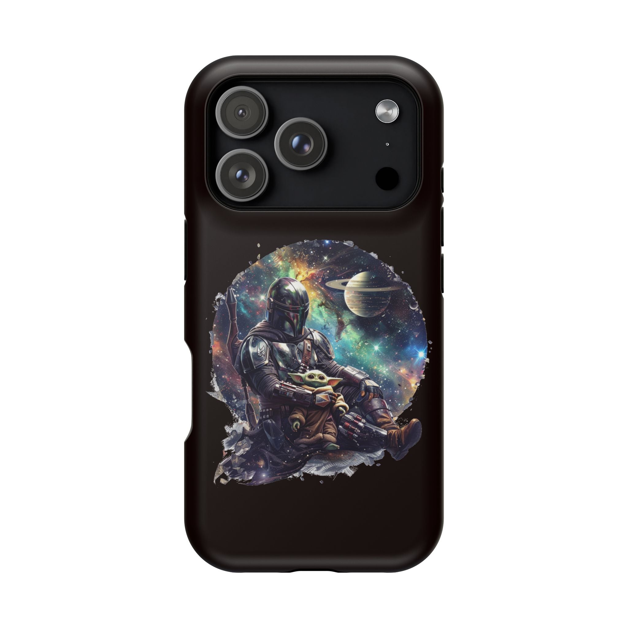 Space Mandalorian Phone Case — Magnetic Impact-Resistant Baby Yoda Design
