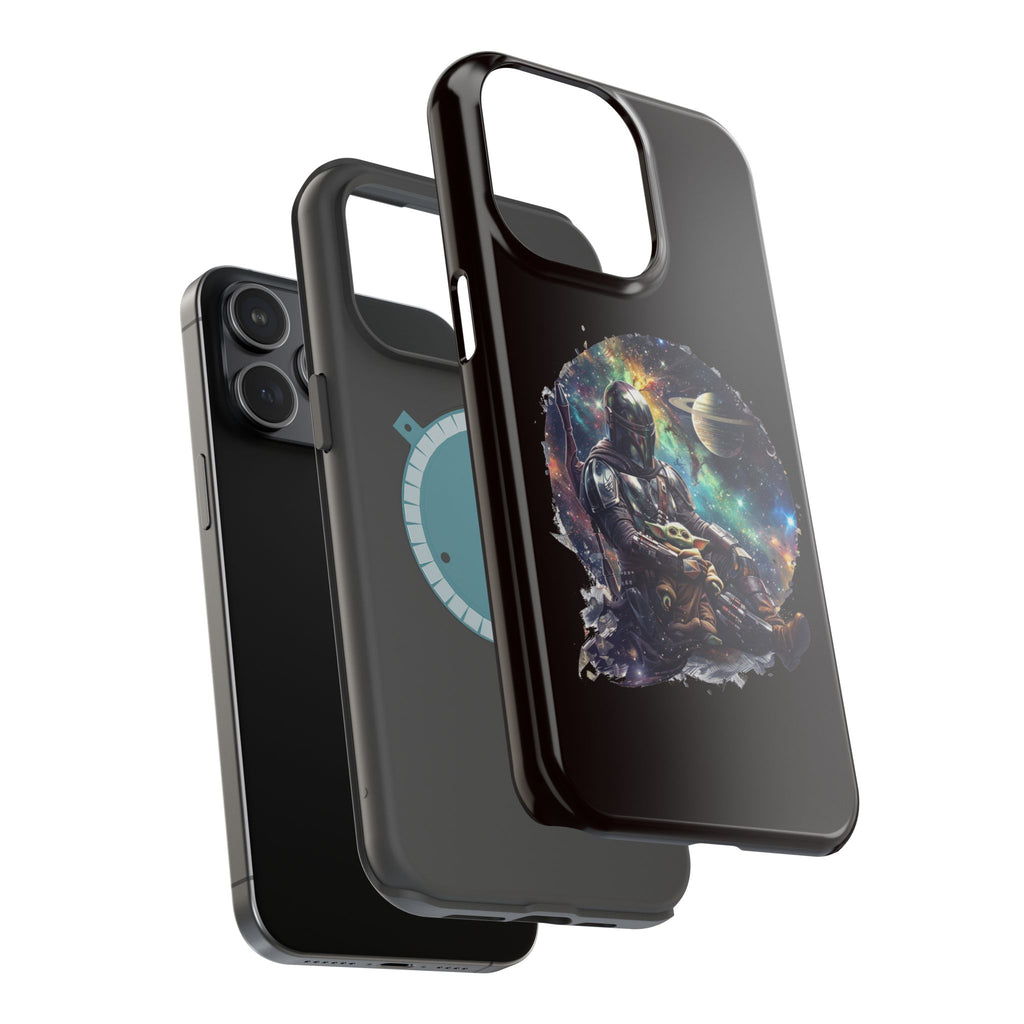 Space Mandalorian Phone Case — Magnetic Impact-Resistant Baby Yoda Design