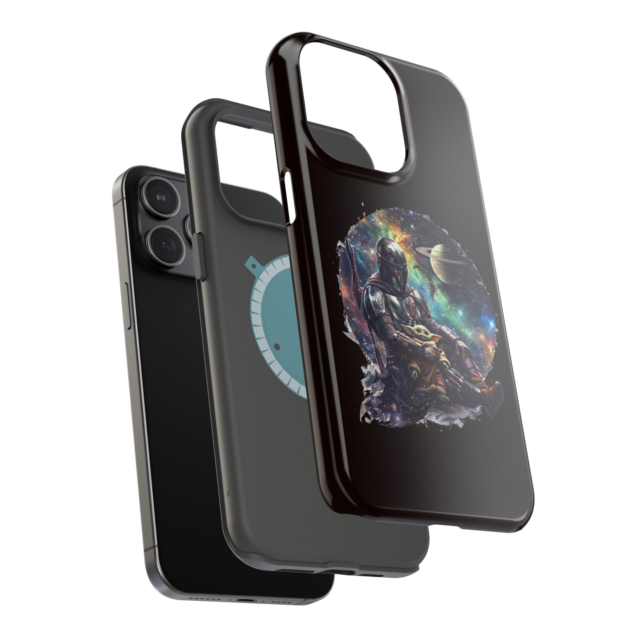 Space Mandalorian Phone Case — Magnetic Impact-Resistant Baby Yoda Design