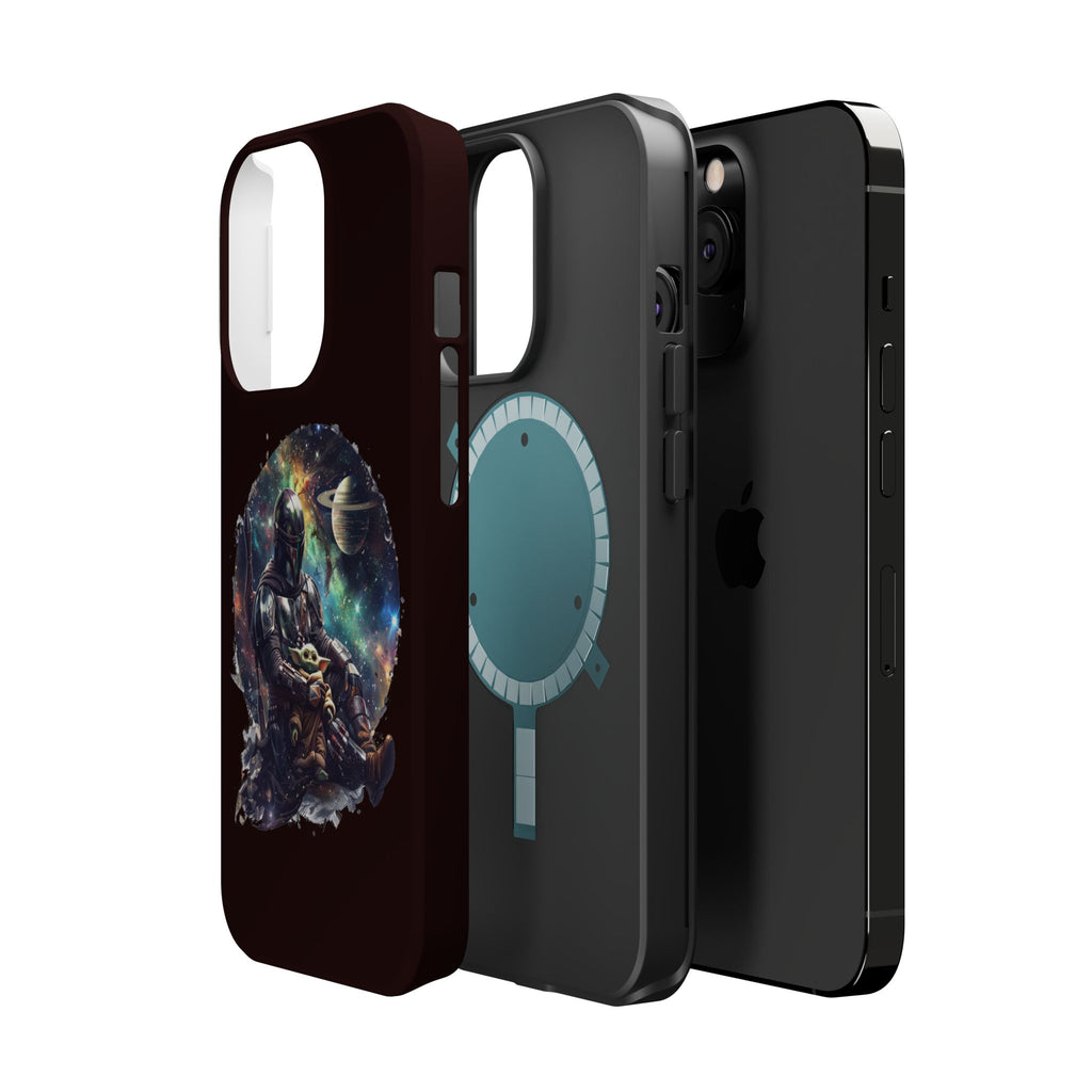 Space Mandalorian Phone Case — Magnetic Impact-Resistant Baby Yoda Design