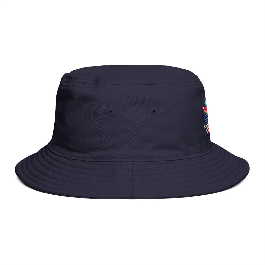 Patriotic Fireworks Bucket Hat – American Flag Celebration Hat