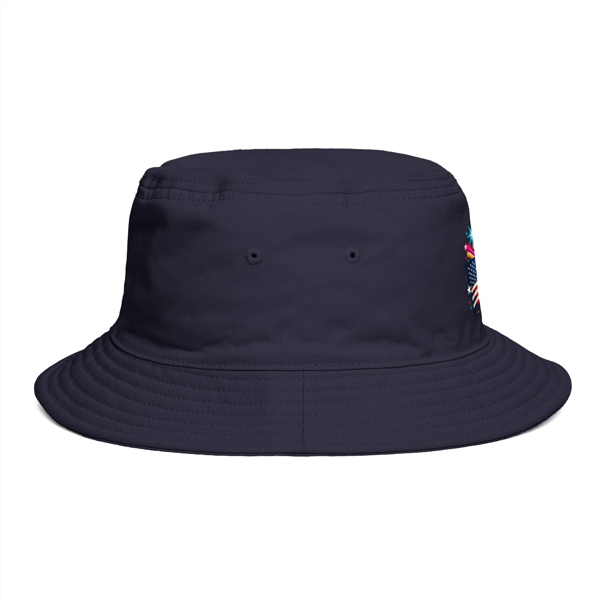 Patriotic Fireworks Bucket Hat – American Flag Celebration Hat
