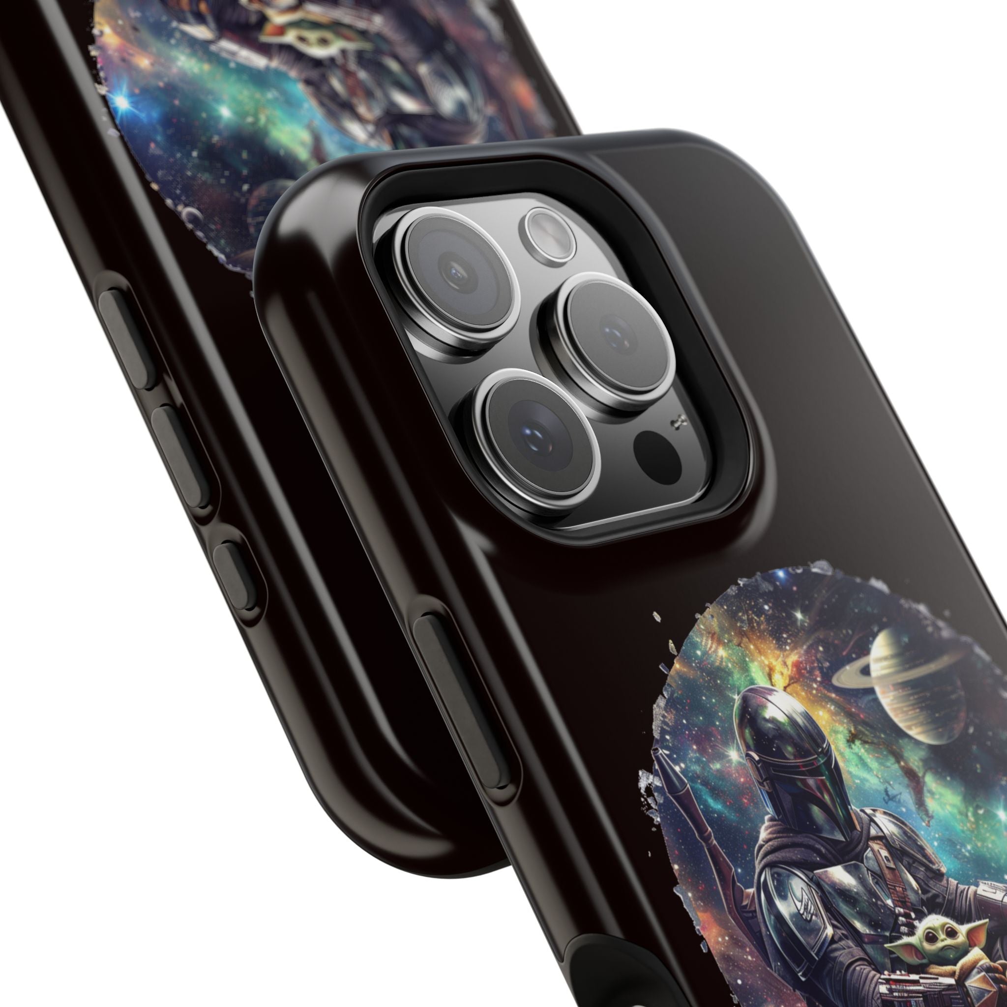 Space Mandalorian Phone Case — Magnetic Impact-Resistant Baby Yoda Design