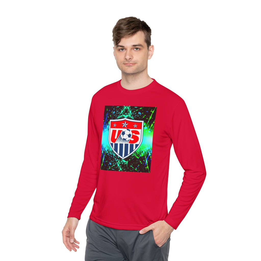USA Soccer Crest Long Sleeve Tee — Neon Splash