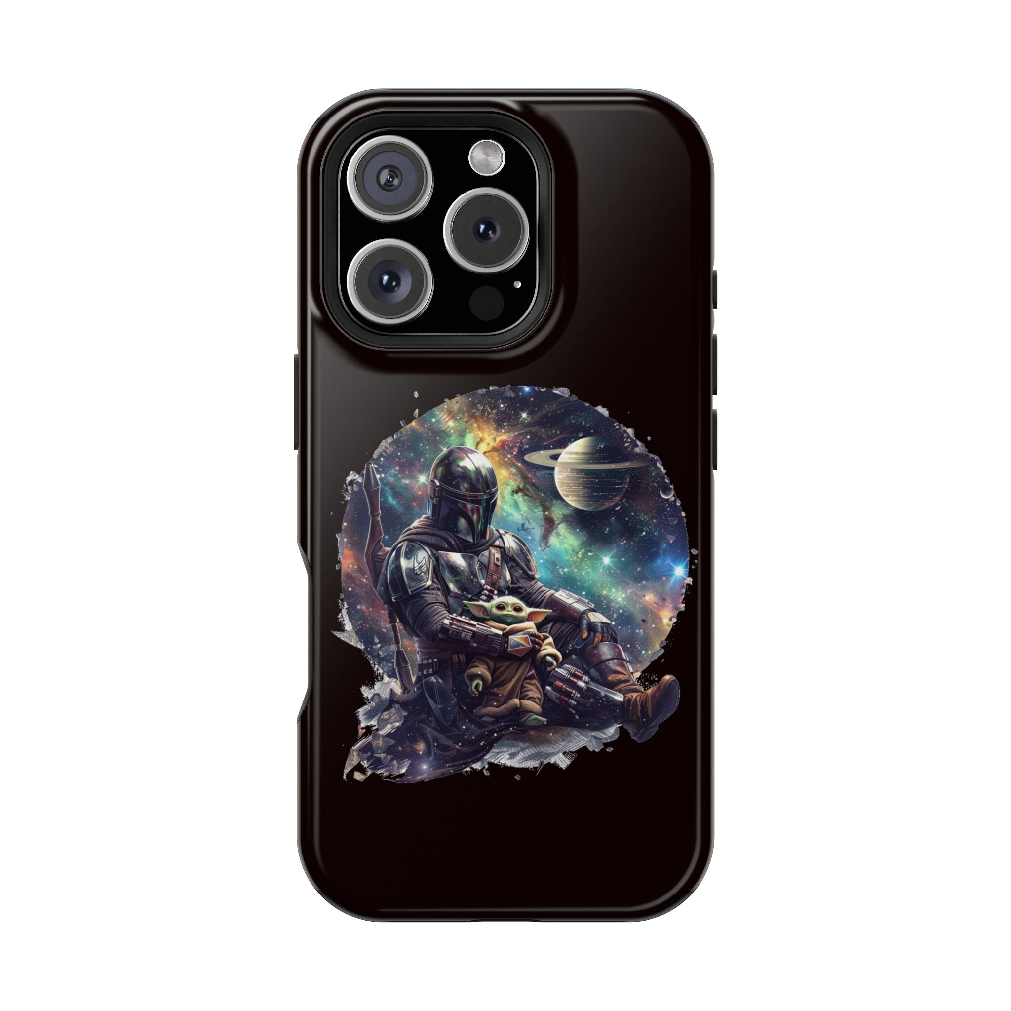 Space Mandalorian Phone Case — Magnetic Impact-Resistant Baby Yoda Design