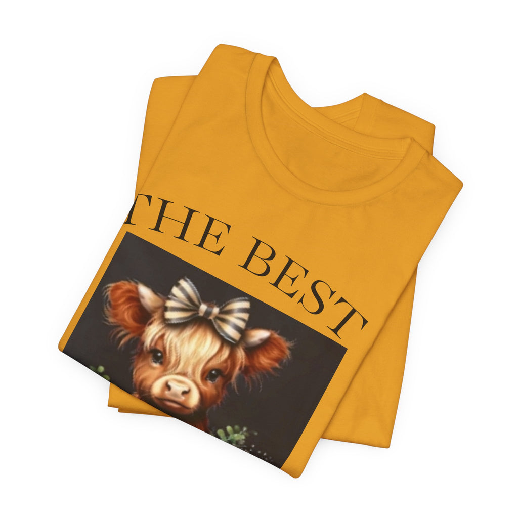 The Best Teacher Cow Tee — Cute Floral Cow Graphic Teacher T-Shirt