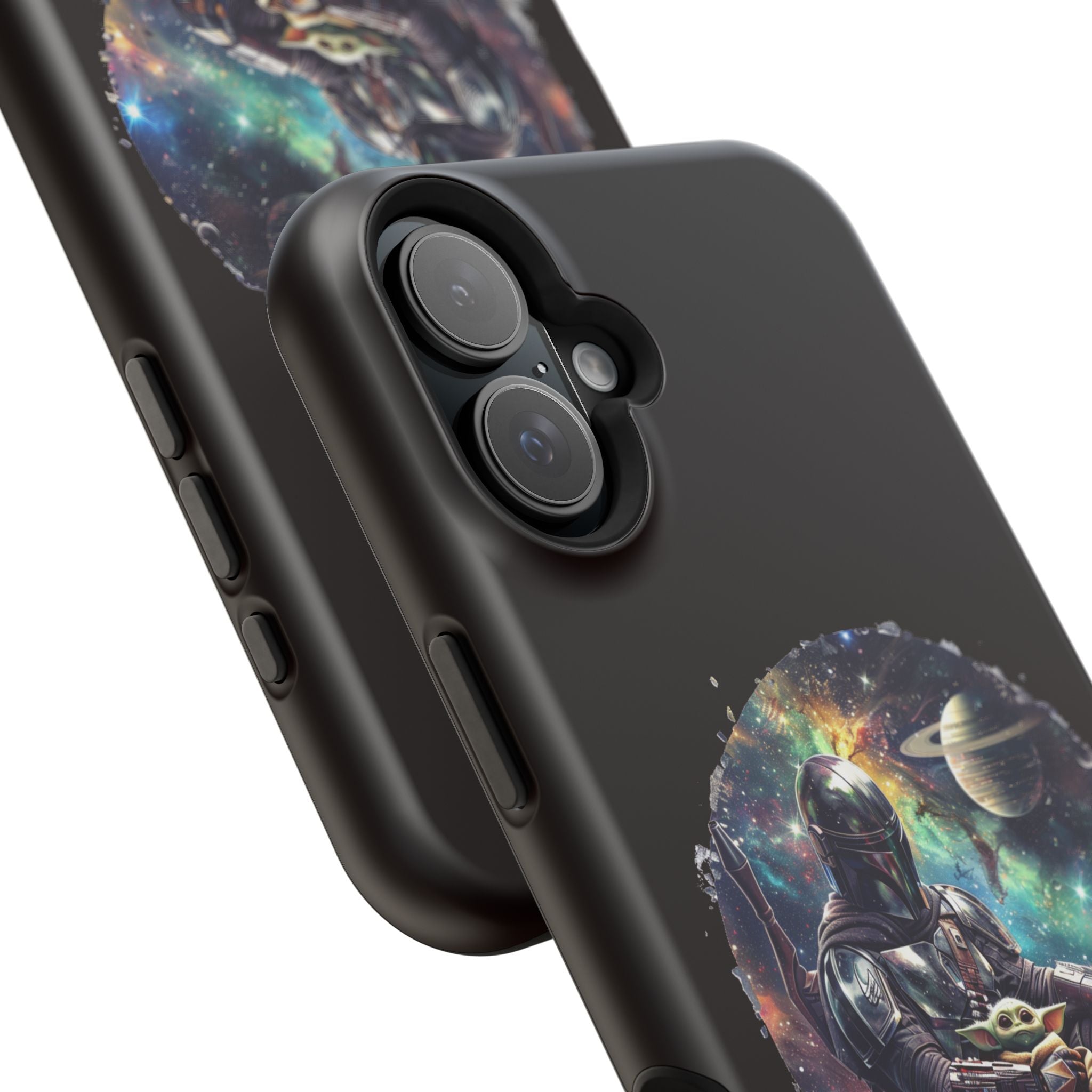 Space Mandalorian Phone Case — Magnetic Impact-Resistant Baby Yoda Design