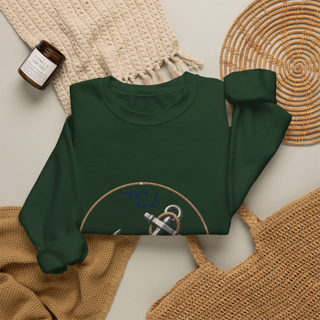 Navy Anchor Crewneck Sweatshirt – Vintage “U.S. Navy” Nautical Graphic
