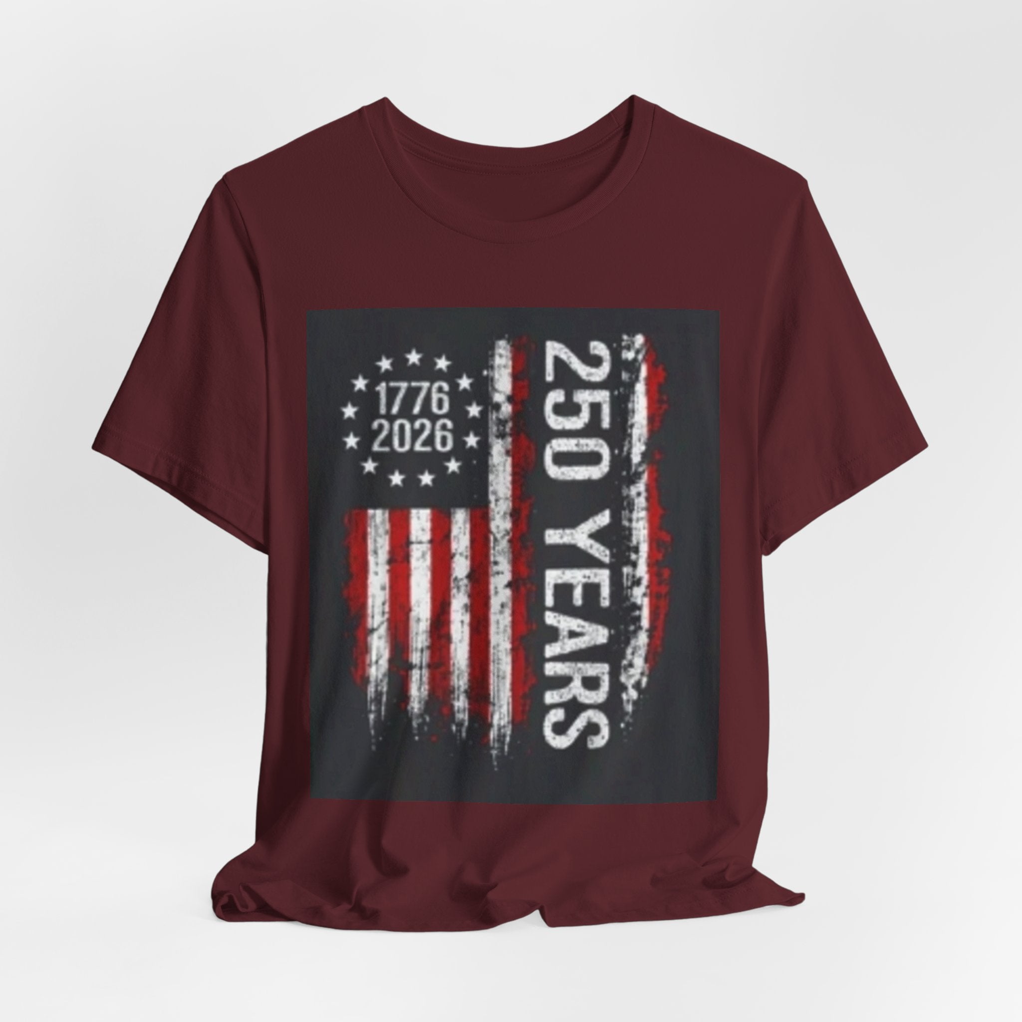250 Years American Flag Tee — 1776–2026 Independence Anniversary T-Shirt