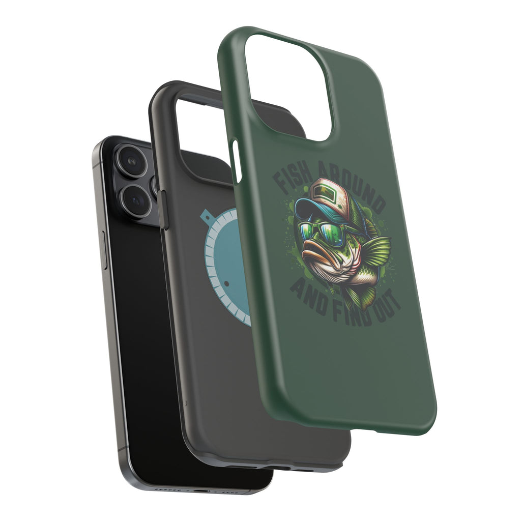 Fishing Phone Case — "Fish Around and Find Out" Magnetic Impact-Resistant Cover