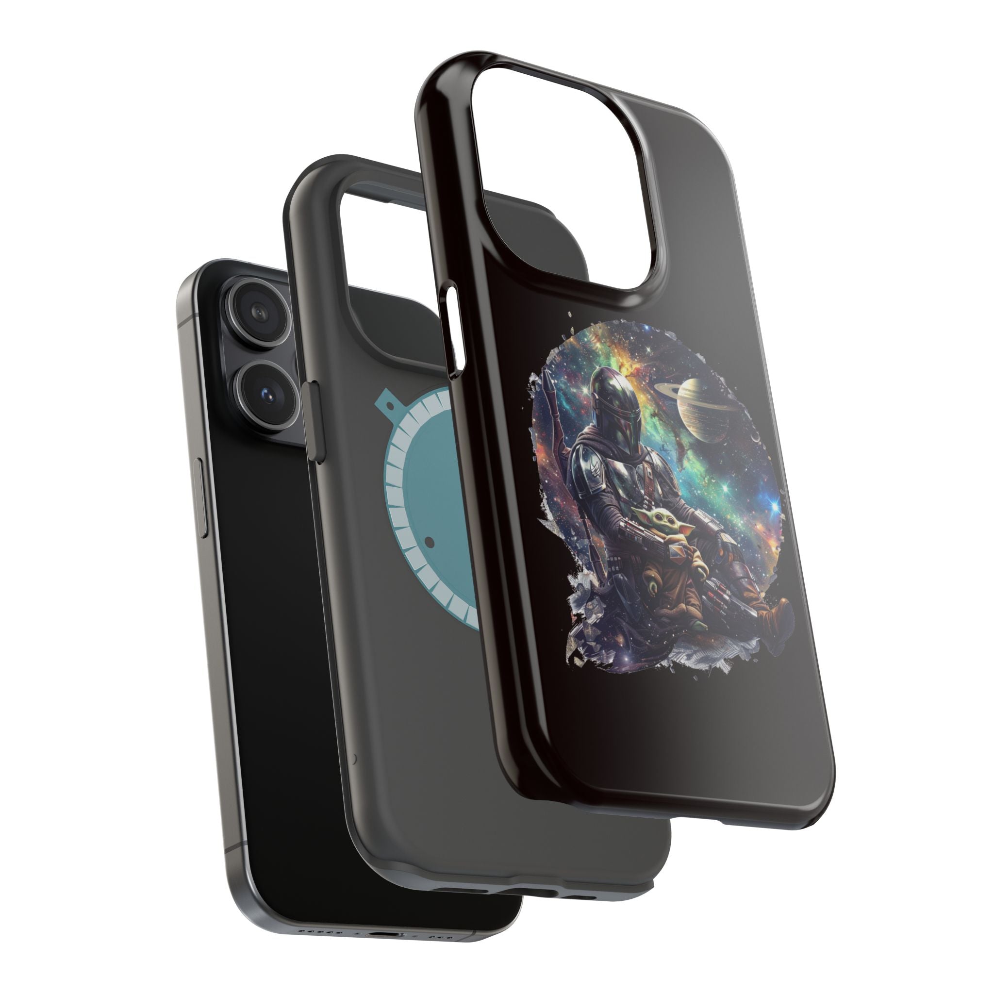 Space Mandalorian Phone Case — Magnetic Impact-Resistant Baby Yoda Design