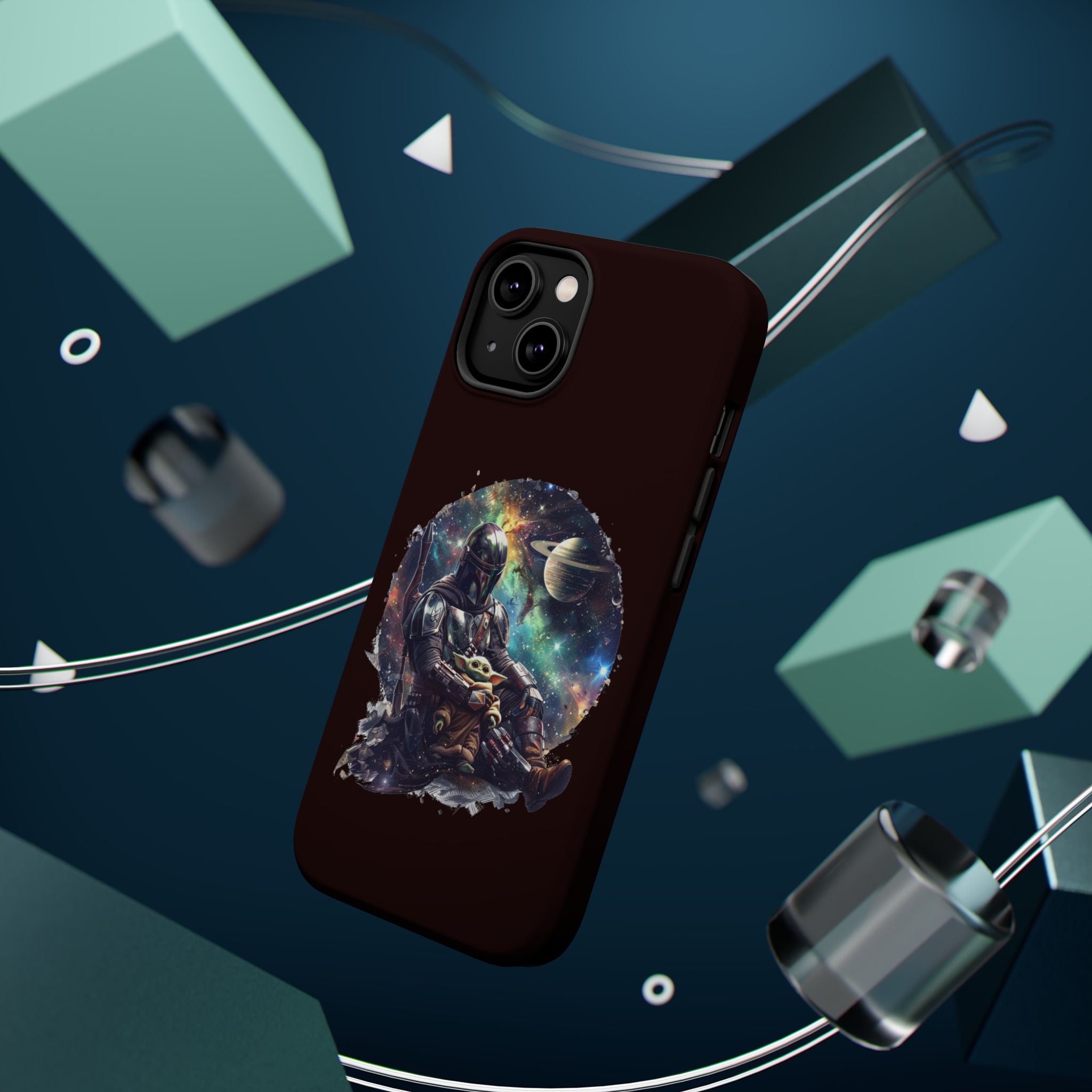 Space Mandalorian Phone Case — Magnetic Impact-Resistant Baby Yoda Design