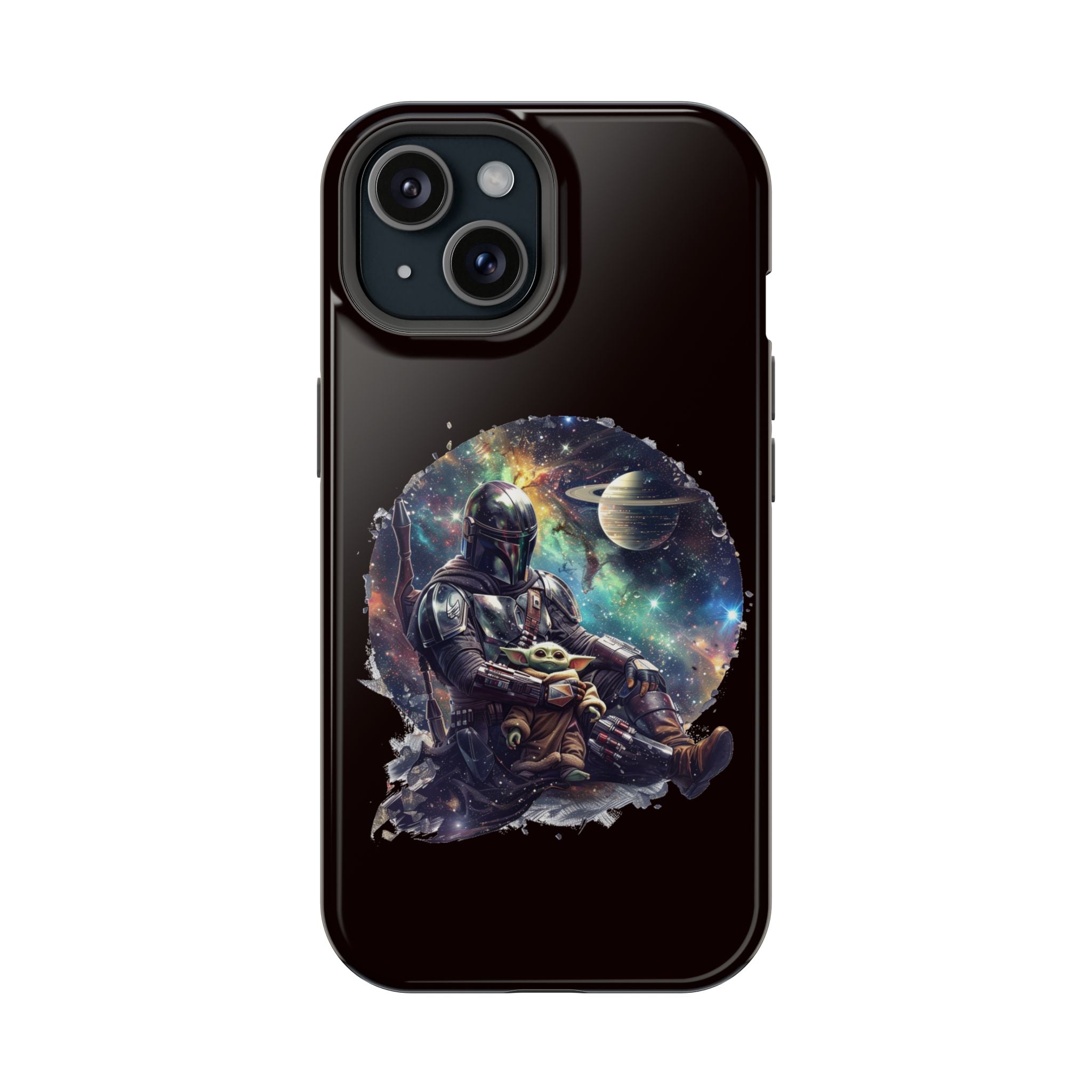 Space Mandalorian Phone Case — Magnetic Impact-Resistant Baby Yoda Design