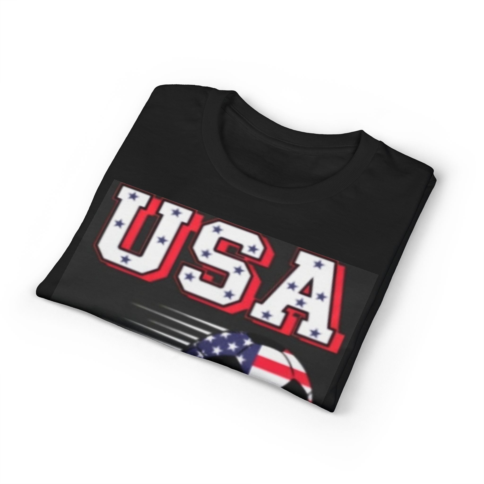 USA Soccer 2026 T-Shirt — American Flag Soccer Ball World Cup Tee