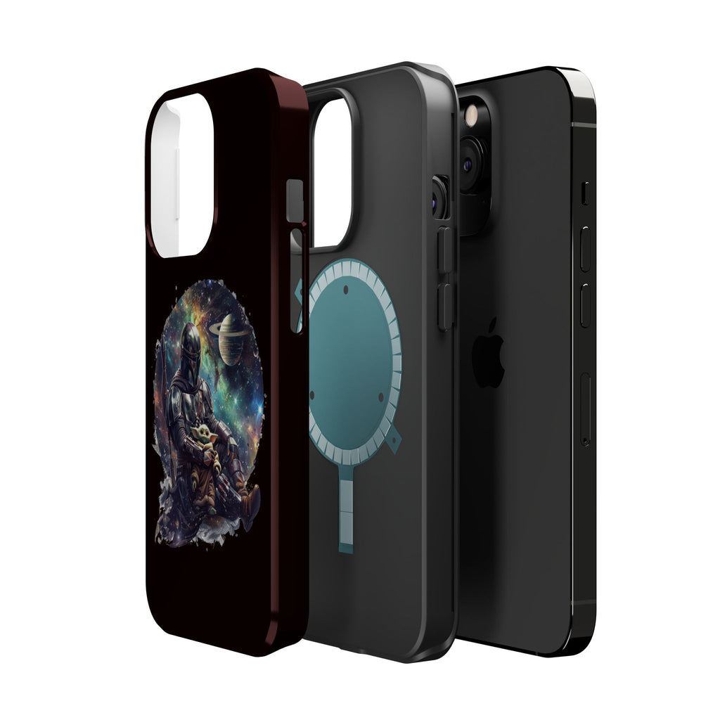 Space Mandalorian Phone Case — Magnetic Impact-Resistant Baby Yoda Design