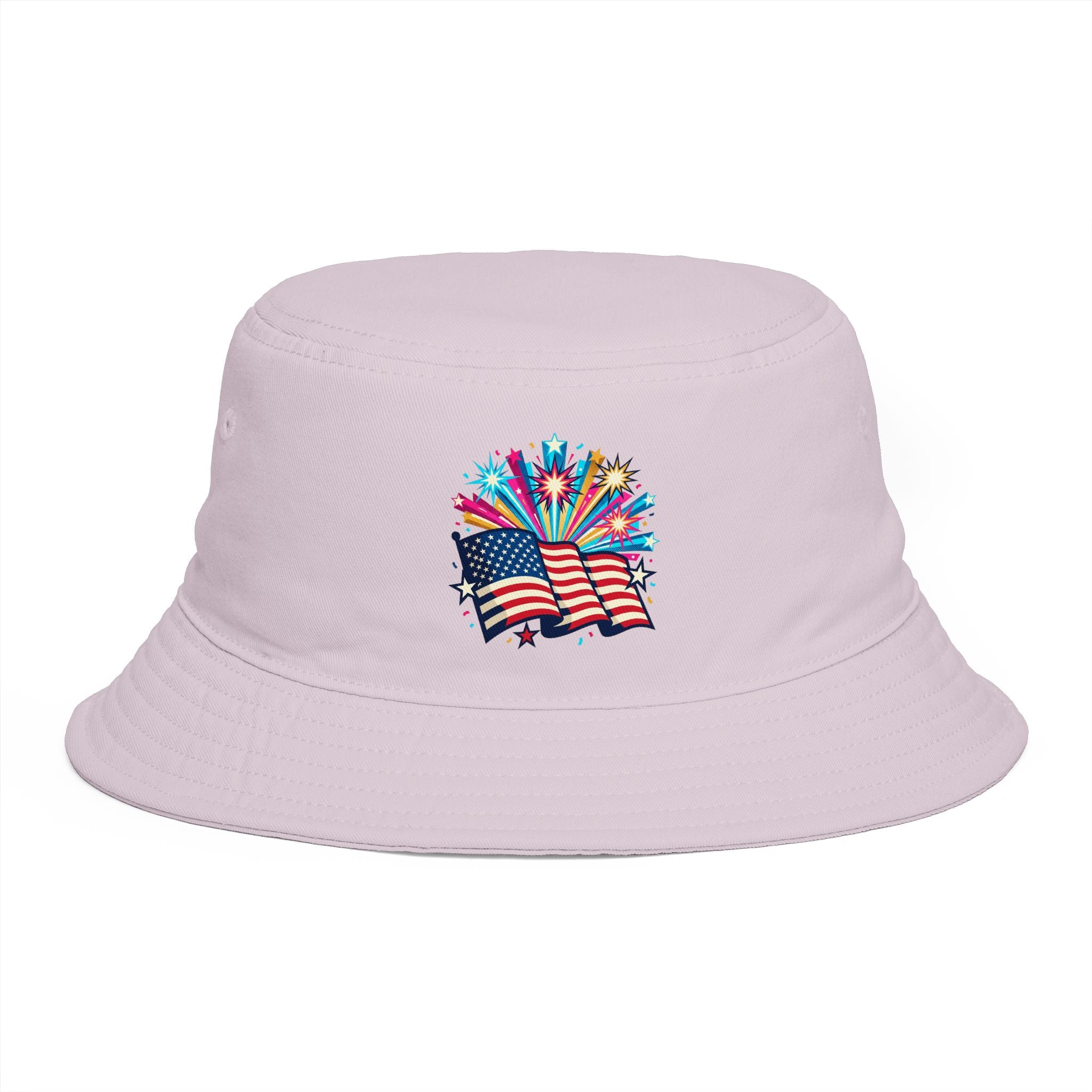 Patriotic Fireworks Bucket Hat – American Flag Celebration Hat