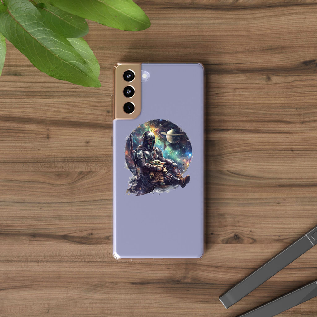 Clear Phone Case — Mandalorian & Grogu Space Art Clear Case
