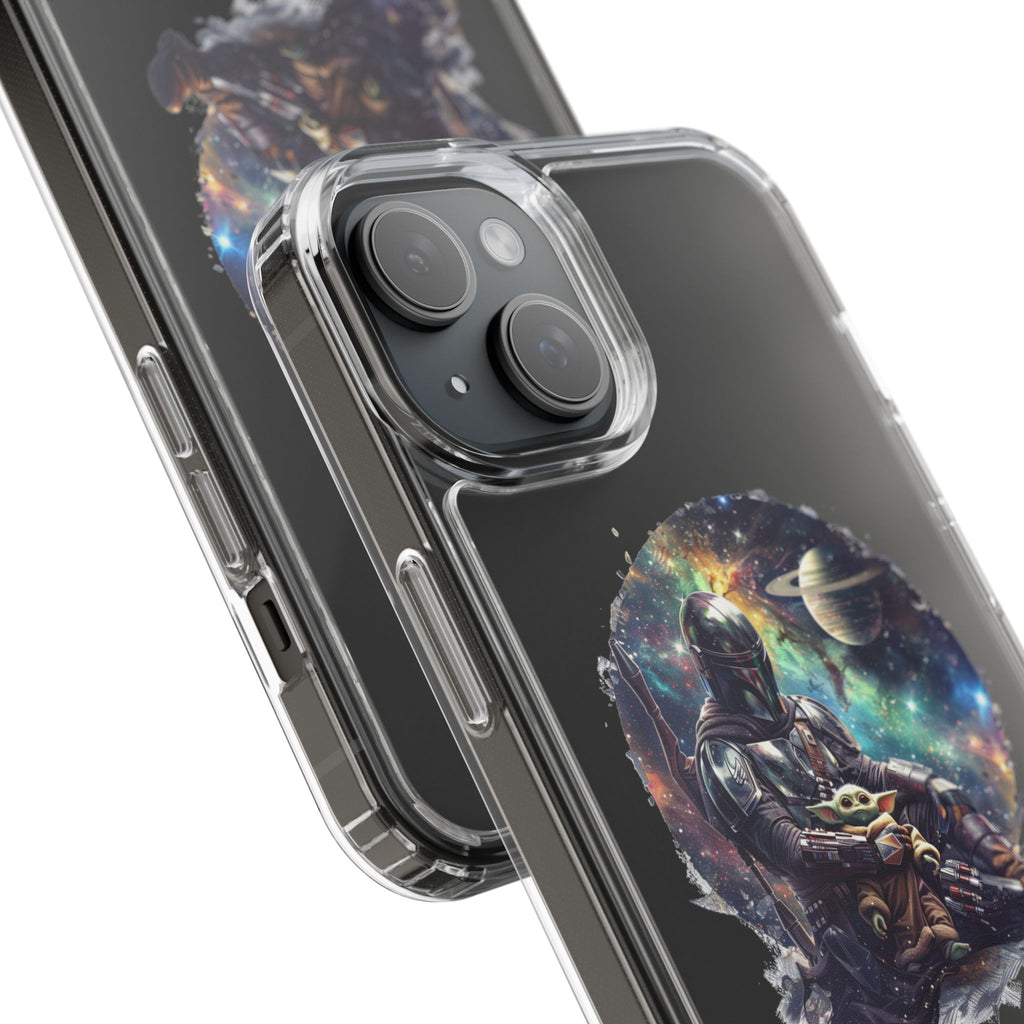 Clear Phone Case — Mandalorian & Grogu Space Art Clear Case
