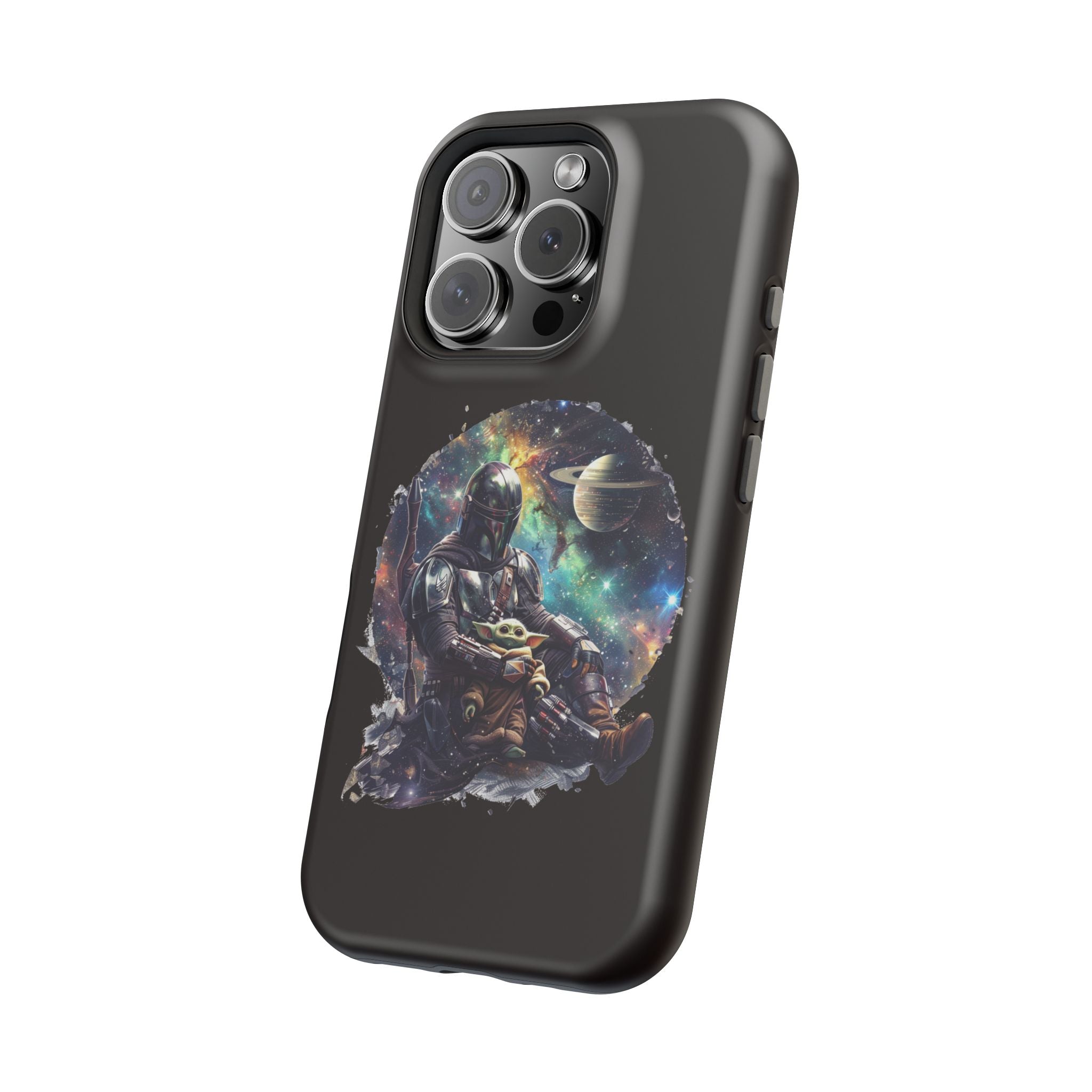 Space Mandalorian Phone Case — Magnetic Impact-Resistant Baby Yoda Design
