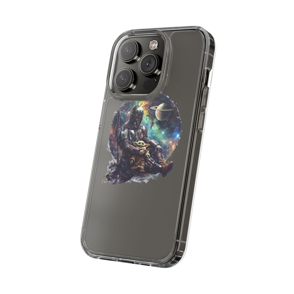 Clear Phone Case — Mandalorian & Grogu Space Art Clear Case