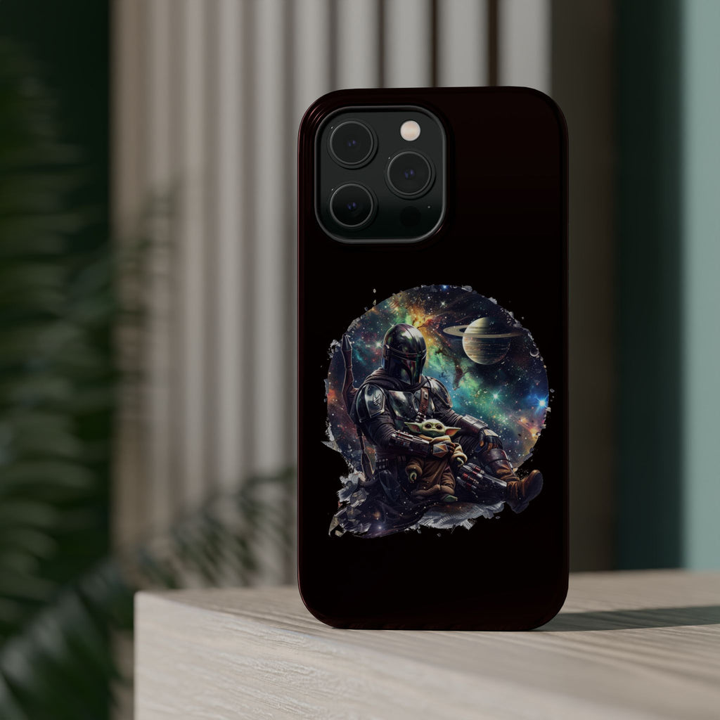 Space Mandalorian Phone Case — Magnetic Impact-Resistant Baby Yoda Design
