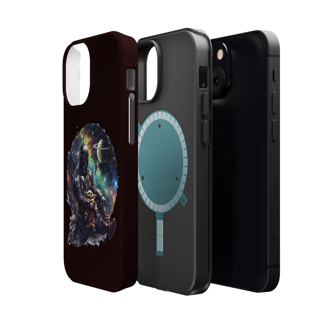 Space Mandalorian Phone Case — Magnetic Impact-Resistant Baby Yoda Design