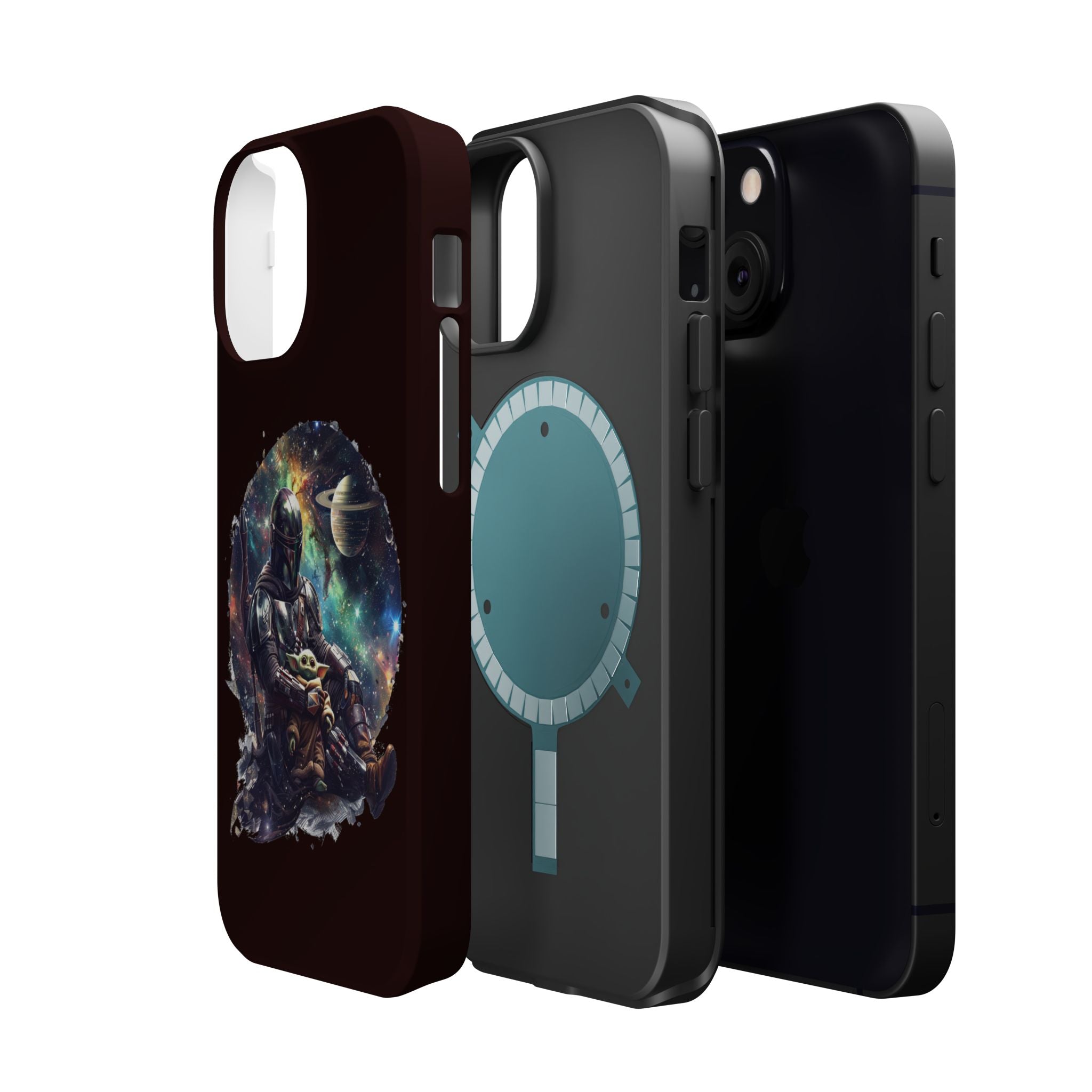 Space Mandalorian Phone Case — Magnetic Impact-Resistant Baby Yoda Design